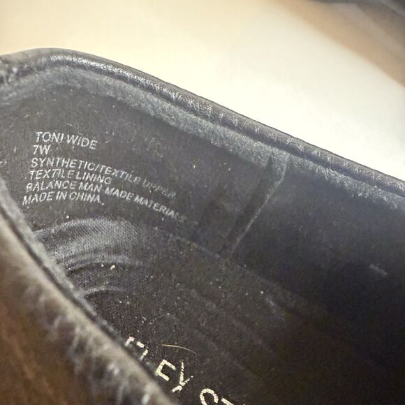 Flex Step Women Wide Black Shoes Loafers Size 7W With Memory Foam - Picture 11 of 13